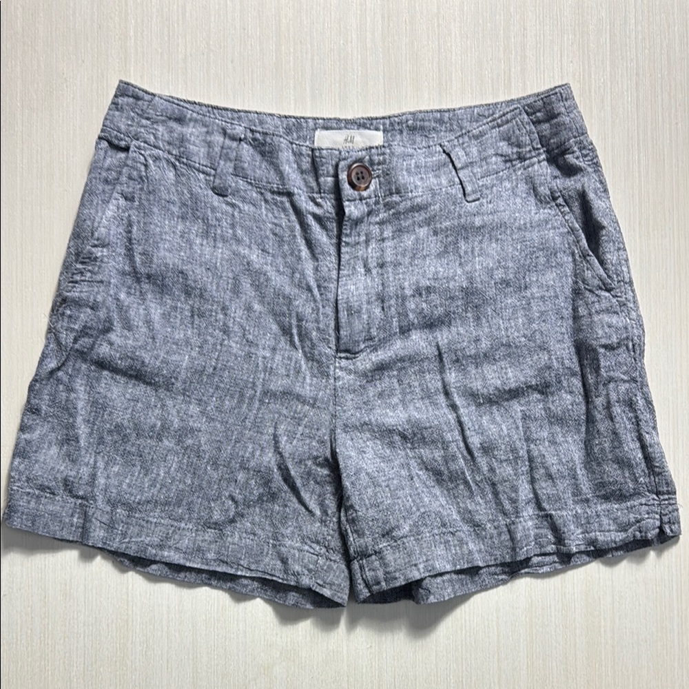 H&M Charcoal Women's Linen Shorts Size 4